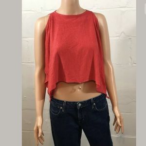 Mantra by Tara Reid Crop Cold Shoulder Poncho Top